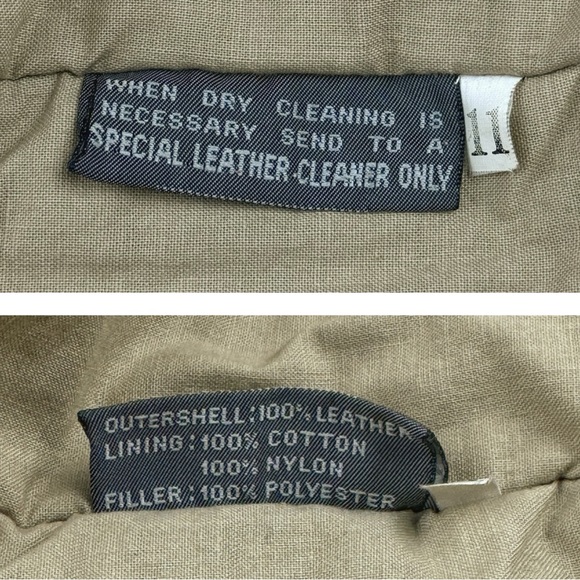 Paris Sport Club Sz Medium Brown Leather Bomber Jacket Front Pockets Fully Lined - Picture 16 of 16